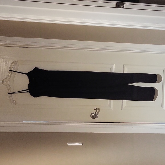 ****NWT*** size M Smash and Tess Double-Take Wide Leg Jumpsuit in Metallic Black - Picture 7 of 10